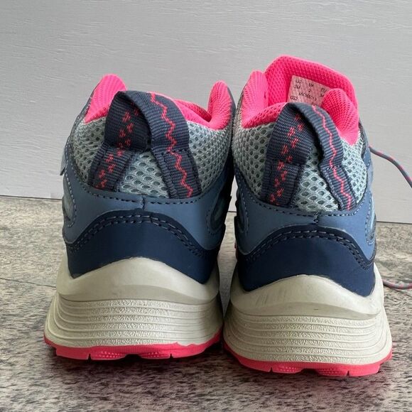 Merrell Lace-Up Moab Speed Mid Waterproof Blue Pink Hiking Shoes Girls Size 3M - Picture 5 of 9
